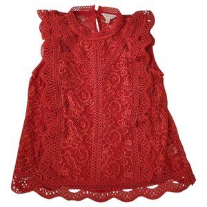 Orange lace top